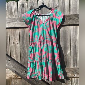 Maude Vivante Pink and Green women’s Dress Sz L